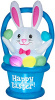 Easter Bunny in Blue Basket Easter Inflatable